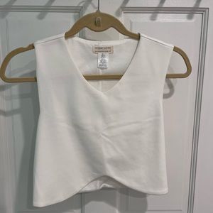 Necessary Clothing White Crop Tank Top